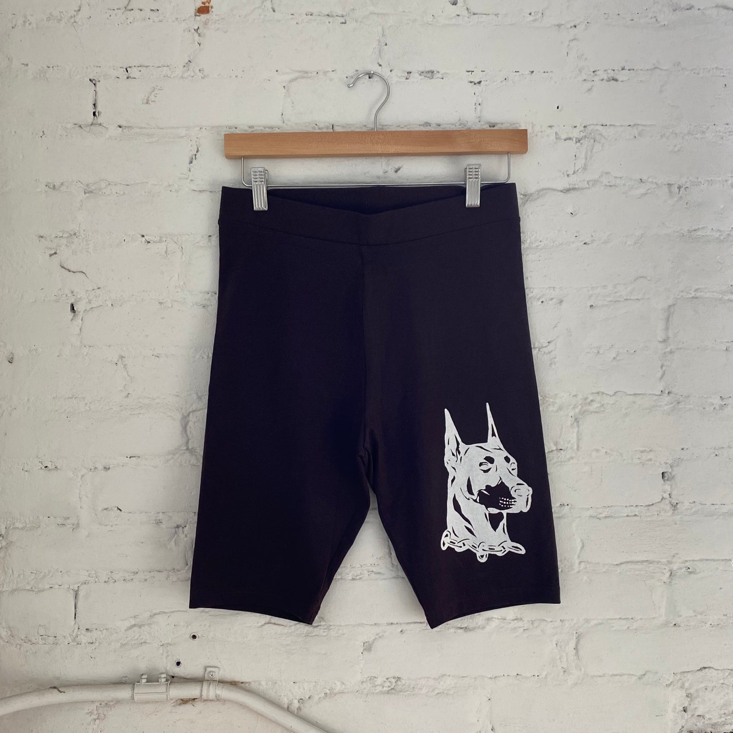 brown + black (biker shorts)